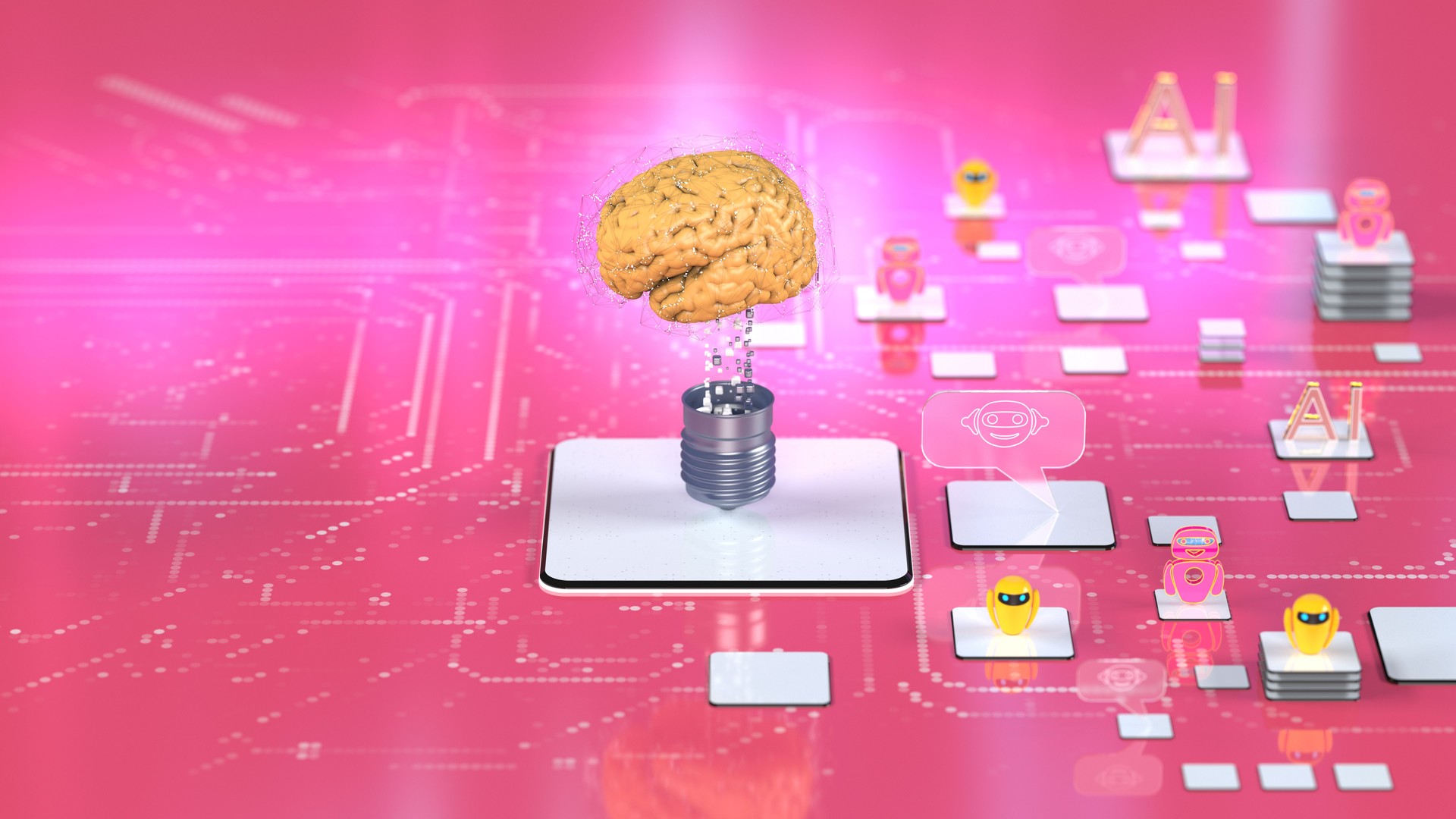 KI - Digitales Konzept der Künstlichen Intelligenz